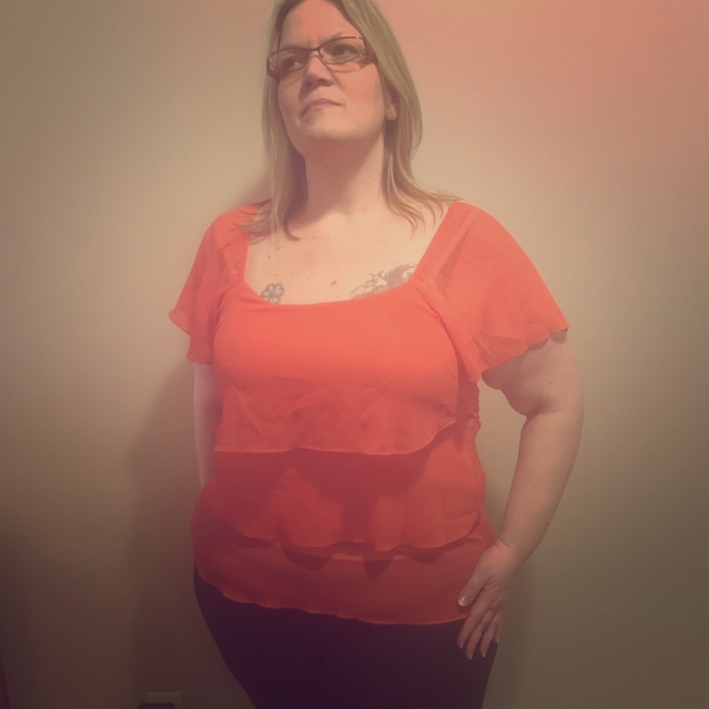 Orange blouse